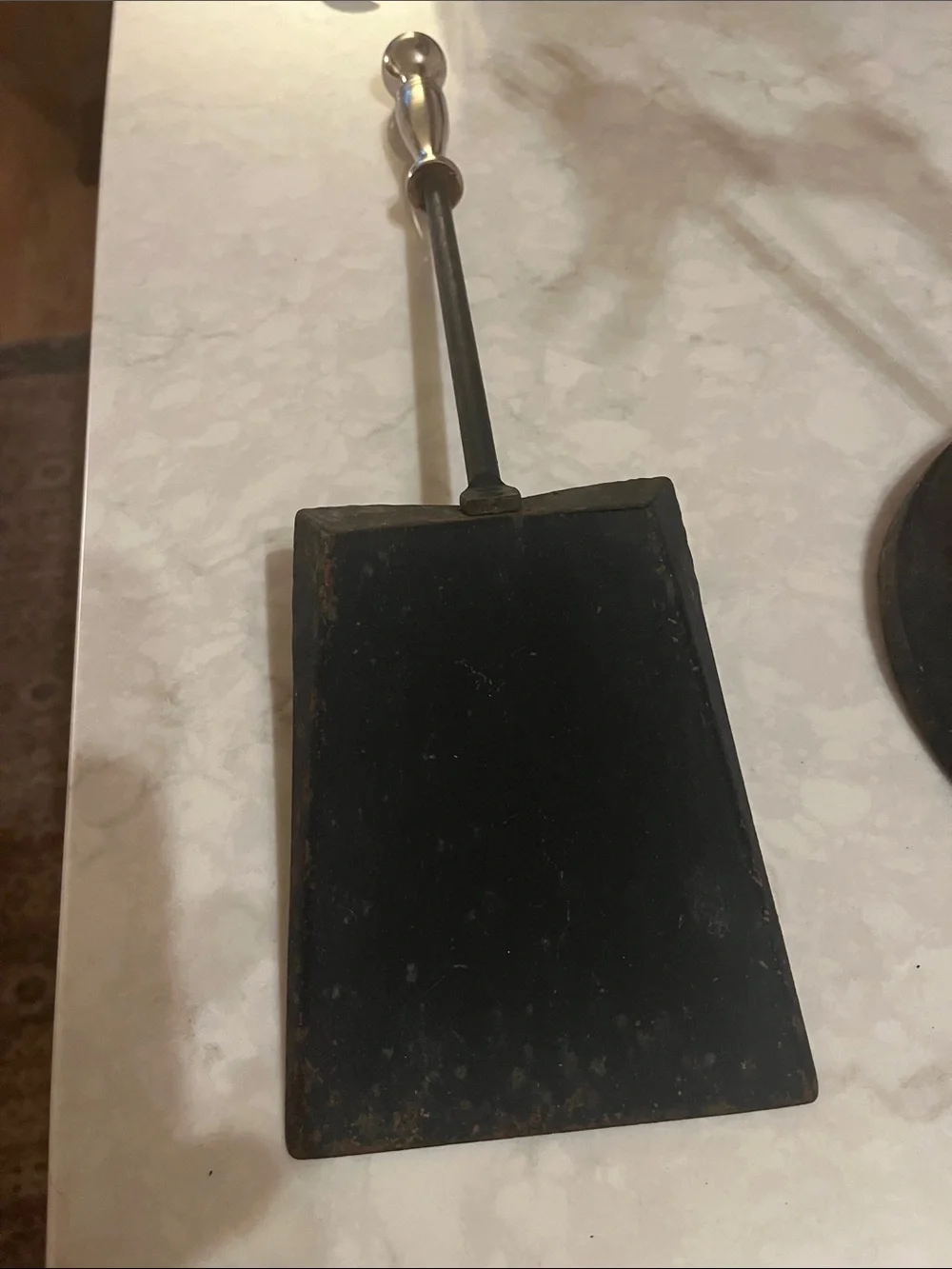 Vintage Cast Iron Fireplace Woodstove Tool Set With Stand Broom Shovel Poker